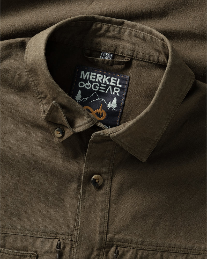 【Special Sale】Merkel Gear ILEX Pro Cordura Shirt Short Arm BROWN (MEN)