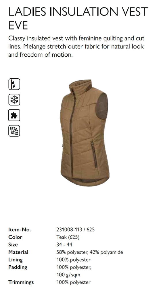 レディース インサレーション ベスト イヴ / Ladies Insulation Vest Eve