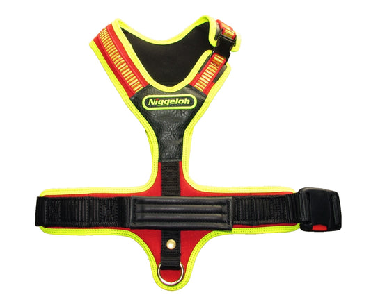 FCIチャンピオンとの共同開発】Niggeloh ハーネス FOLLOW Sport PLUS レッド・イエロー / Harness FOLLOW Sport PLUS RED-YELLOW S, M, L, XLサイズ