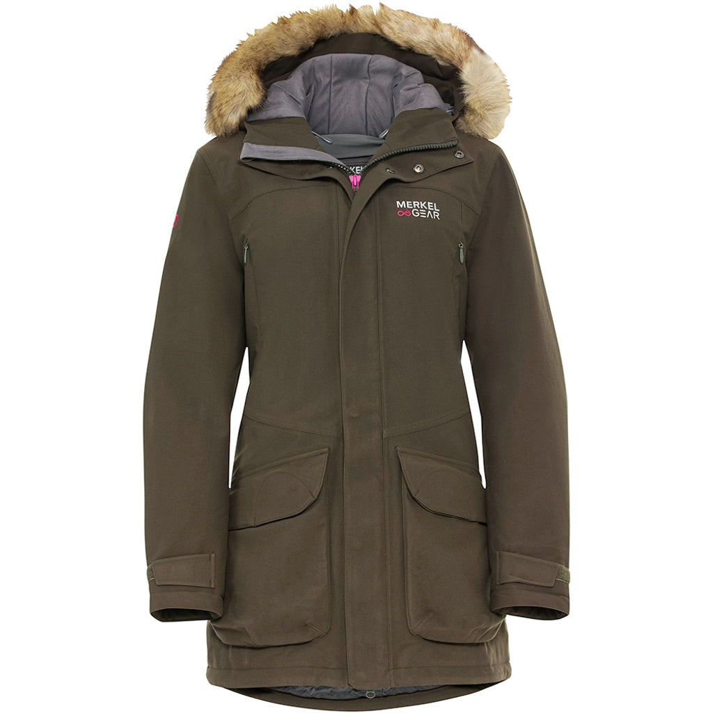 【特別価格】 Merkel Gear Expedition WNTR Parka (WOMEN) 防水 中綿 ウィンターパーカー レディース オリーブ