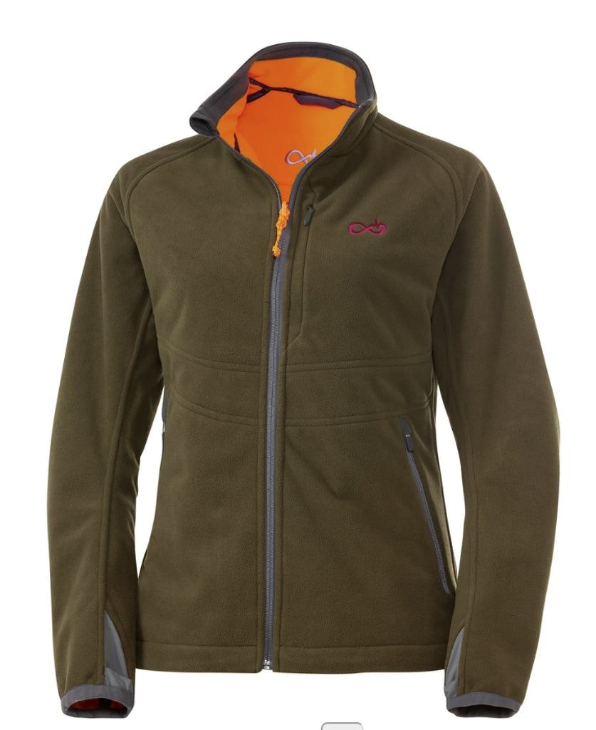 【Special Sale】Merkel Gear HELIX REVERSIBLE FLEECE JACKET OLIVE/ORANGE（WOMEN)